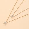 Elegant Waterdrop Rhinestone Pendant Necklaces for Women Ladies Luxury Double-Layer Stacking Fine Chain Necklaces Jewelry Gifts
