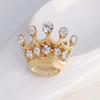 Fashionable And Personalized Accessories, Rhinestone Crown Brooch, Hollowed Out Retro Creative Brooch, Suit, Fashionable Men