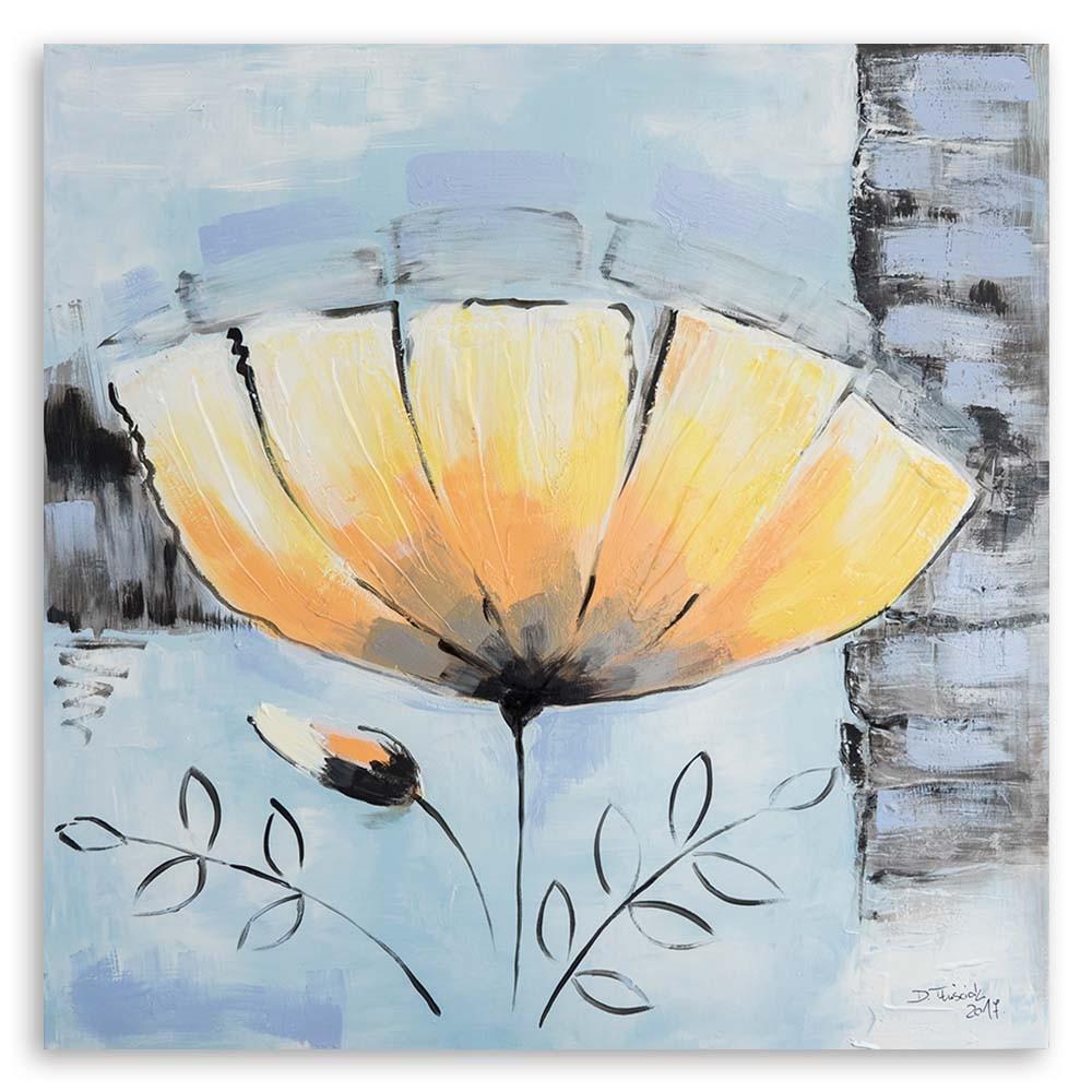 Canvas print, Flower with calyx to the front