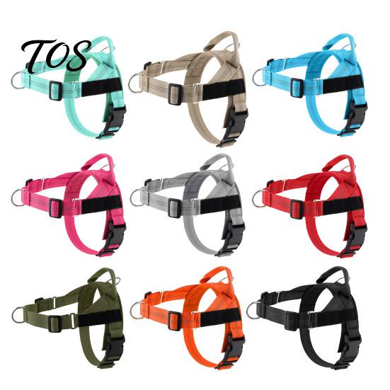 Ergonomic Pressure Relief Dog Harness No Pull Harness, Adjustable Nylon Vest with Handle, Breathable Dash-proof Control for Hiking Padded Medium Large