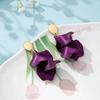 Женские нишевые асимметричные серьги с лепестками и кисточками, преувеличенный дизайн в стиле легкой роскоши, персонализированные ювелирные изделия высокого класса, подарки