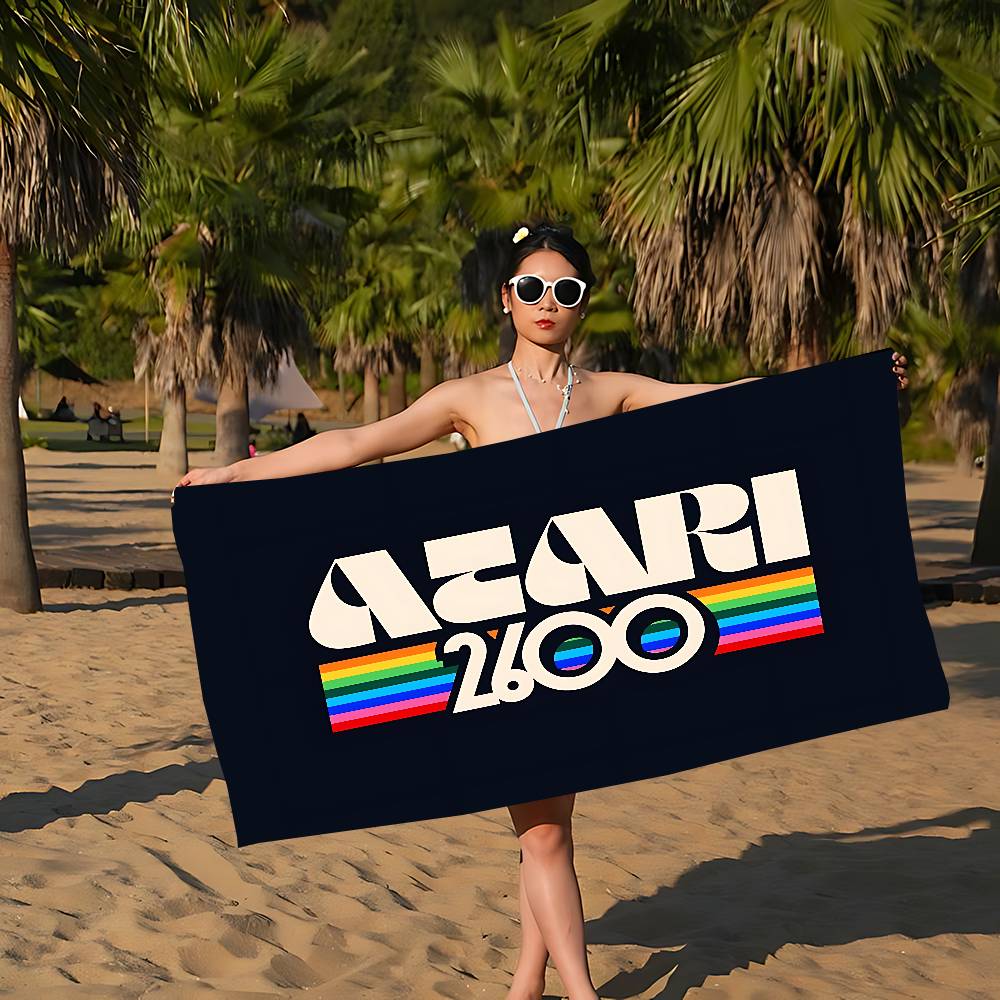A-Atari Logo Microfiber Beach Towel Absorbent Quick dry Soft Yoga Swimming Resort Mountain Climbing Towel