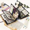 Adhesive Style Folding Photo Album Retro Diy Photo Album Accordion Photo Album  Travel Journal