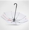 Eco-friendly Large PVC Transparent Golf Umbrella - Windproof, Rainproof, Sturdy, Long Handle with Print Logo