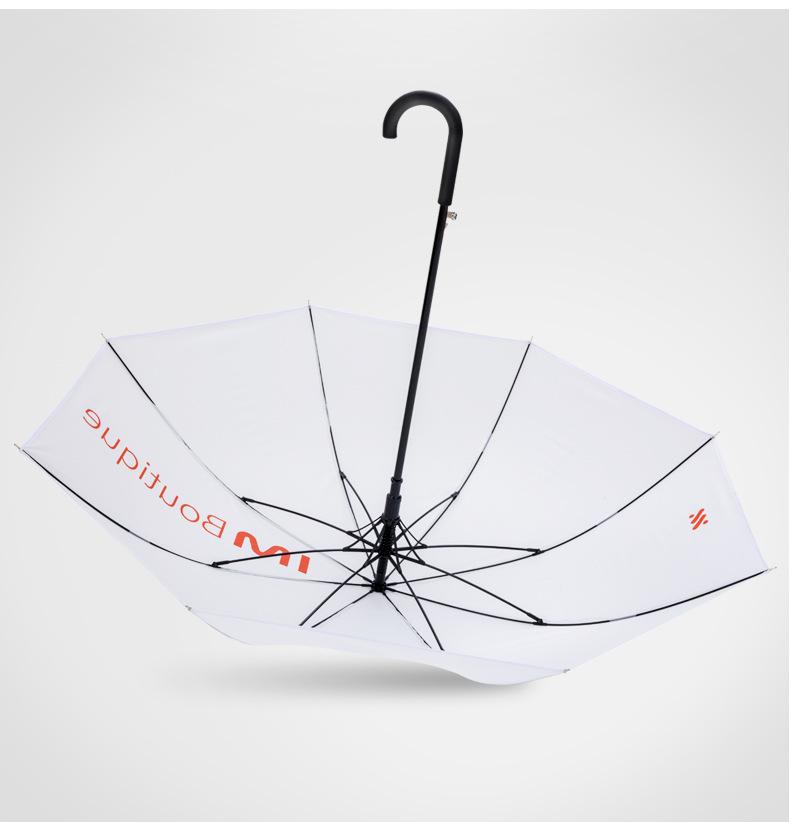 Eco-friendly Large PVC Transparent Golf Umbrella - Windproof, Rainproof, Sturdy, Long Handle with Print Logo