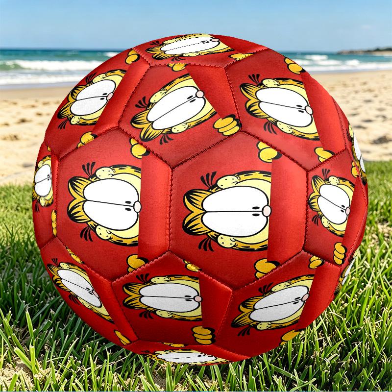 Garfield Print Size 5 Soccer Ball, PU Wear Resistant Football for Match Training and Daily Practice, Birthday Gift for Soccer Fans