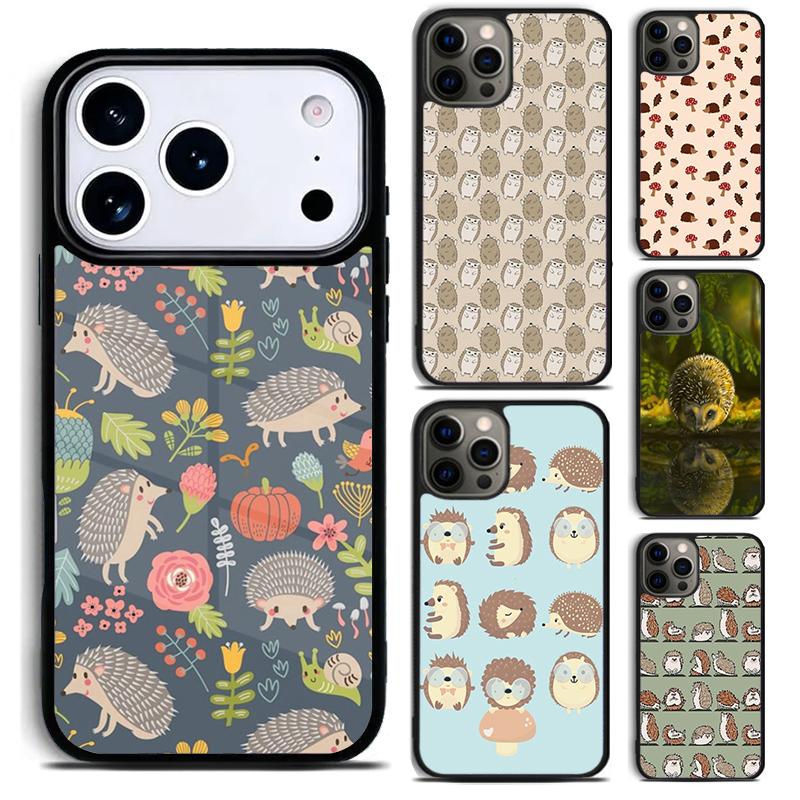 Милый чехол для телефона с ежиком для iPhone 17 16 15 Pro Max Air 14 13 12 11 Plus Ударопрочный чехол