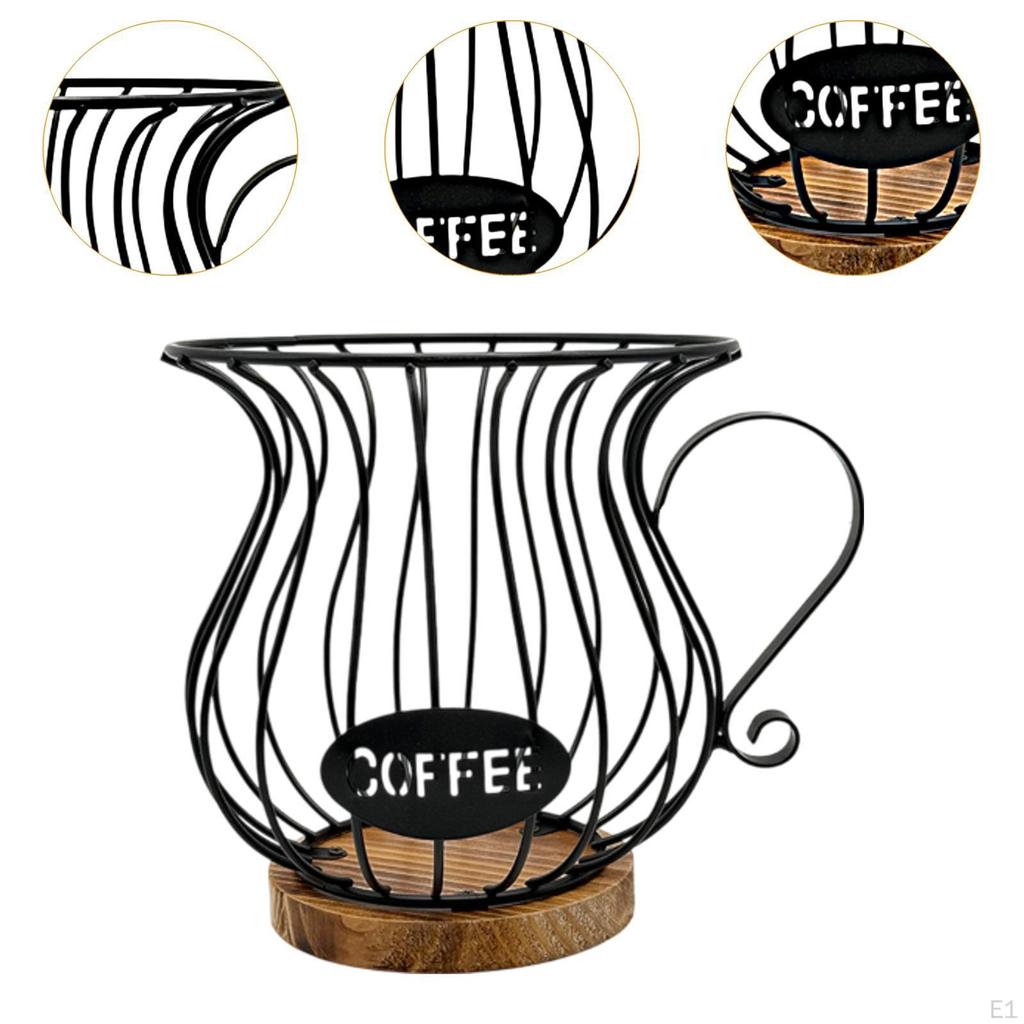 Держатель для кофейных капсул, корзина для капсул, металлическая проволока с ручкой, органайзер для хранения