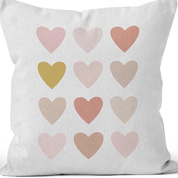 Modern Minimalist INS Rainbow Pillowcase Fresh Printed Linen Cushion Pillowcase Living Room Sofa