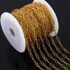 1Meter Stainless Steel 5x12mm Carved Round Wave Frame Bracelets Link Chains DIY Necklace Jewelry Making Chain Supplies Wholesale
