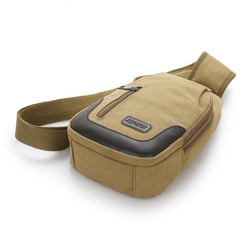 Bags 2023 New Men's Canvas Messenger Shoulder Chest Bag, Small Casual Backpack, Waist Bag