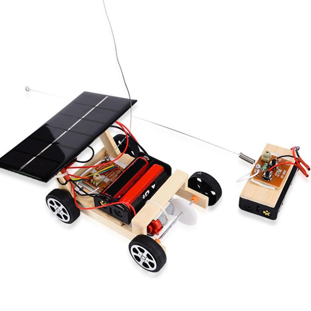 Kids Educational RC Toys DIY Assembled Solar Remote Control Car Set