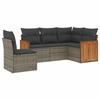 VidaXL Salon de Jardin avec Coussins 5 pcs, Canapés de Patio, Ensemble de Meubles, Mobilier de Terrasse Extérieur, Gris 3260058
