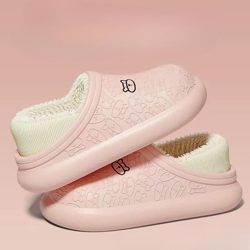 Водонепроницаемые зимние домашние женские и мужские меховые тапочки теплые плюшевые хлопковые туфли для дома и улицы толстая подошва плоская платформа женская обувь