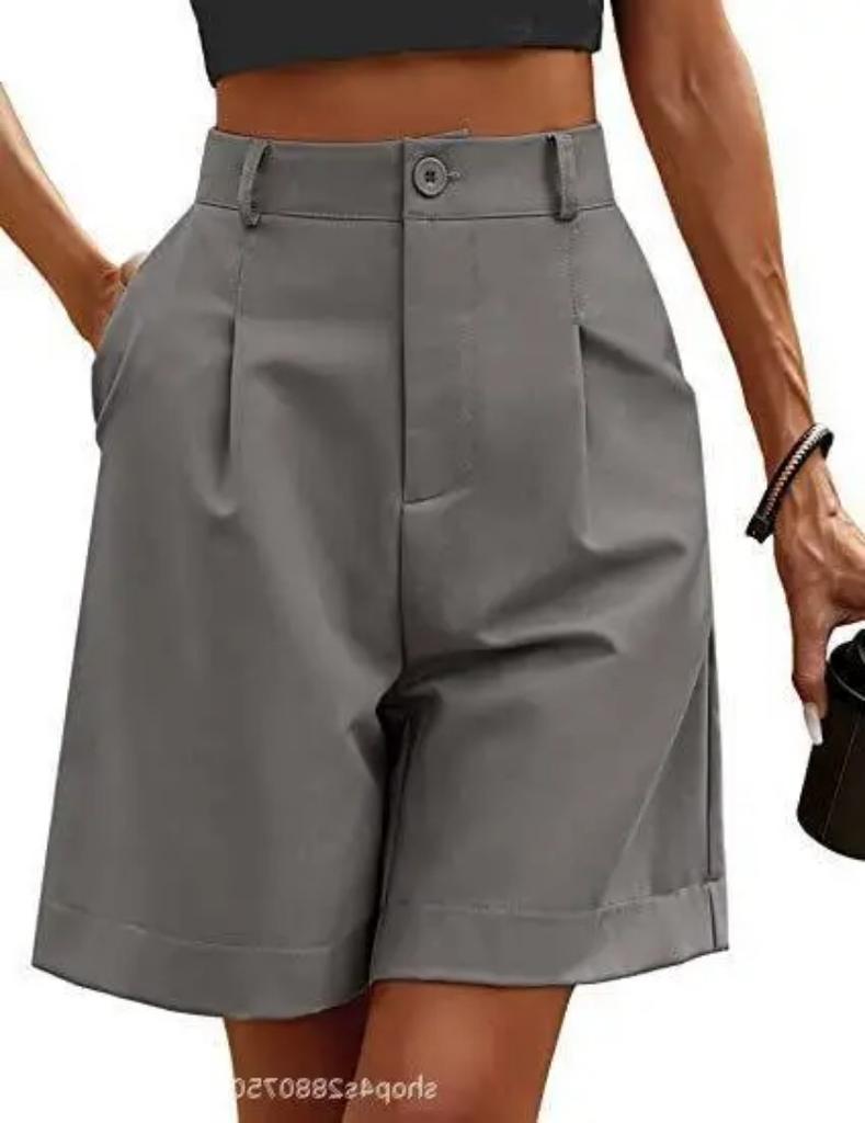 Шорты до колена, женские повседневные шорты-бермуды Damen, эластичные шорты Weites Bein, шорты Knie Sommer Mit Taschen