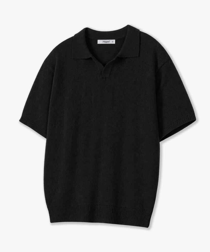 POLYGRAM Boucle Open Collar Half Knit - 8 Colors (Type B)