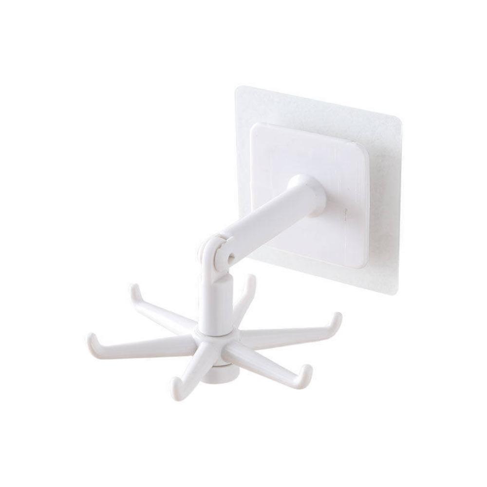 1/2Pcs Kitchen Hook Multifunctional Hook 360 Degree Swivel Rack Bathroom Wall Door Hook Bracket And Storage Spoon Rack Accessory