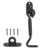 Stainless Steel Barn Door Lock Black Hook Eye Latch Accessory Sliding Door Latch  Cabinet Doors