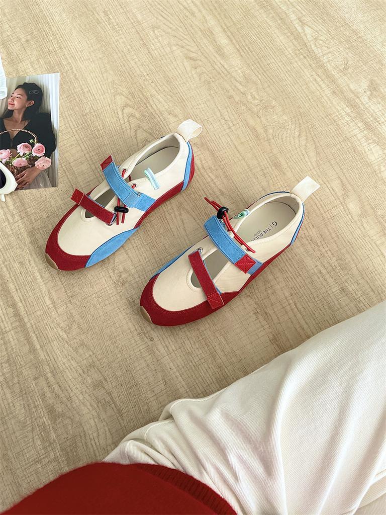 Модные балетки IPPEUM для женщин 2025 Новая мода Мэри Джейн Обувь с круглым носком Плоская подошва