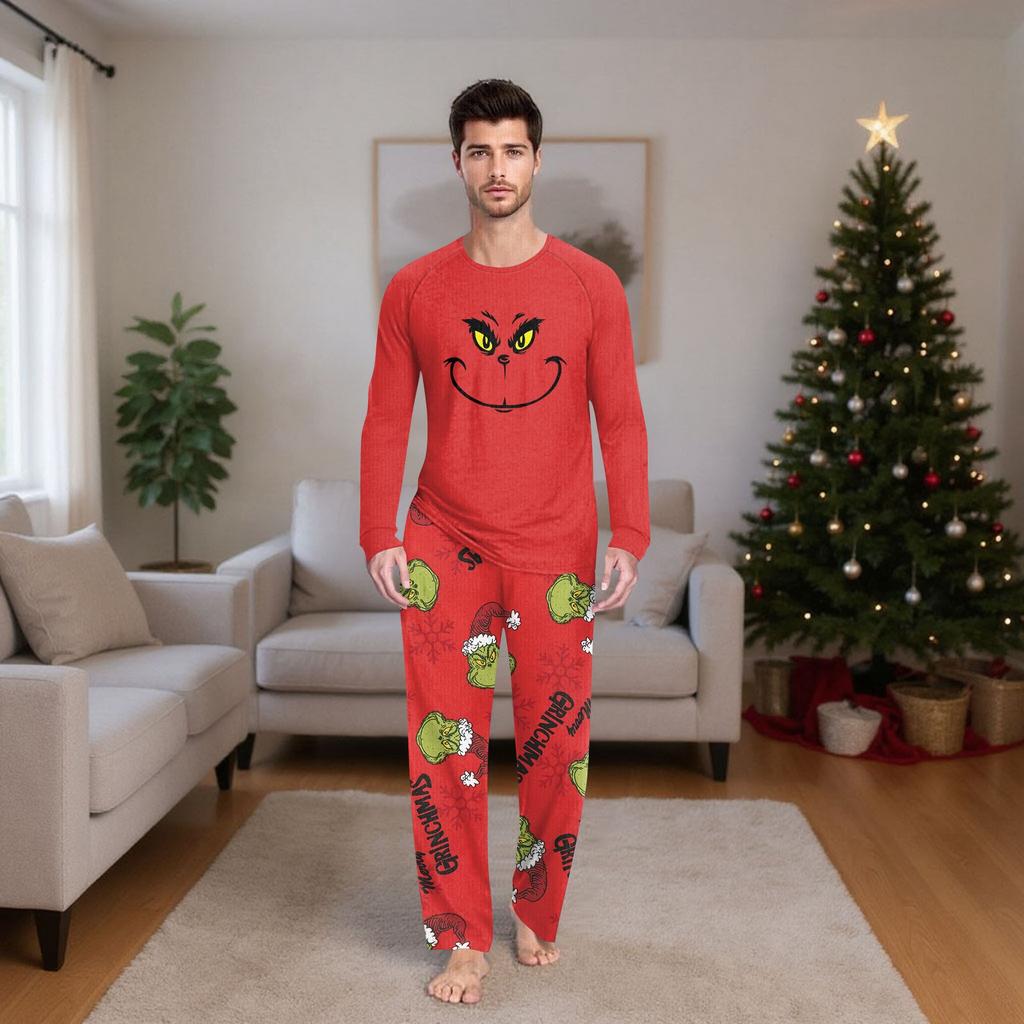 Комплект из топа и брюк с рождественскими принтами для всей семьи Одинаковые комплекты для всей семьи