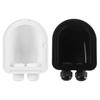 Curved Cable Connector Double Hole Solar Panel Sealing Box Cable Entry Gland RV Roof Cable Box Durable ABS Waterproof Box
