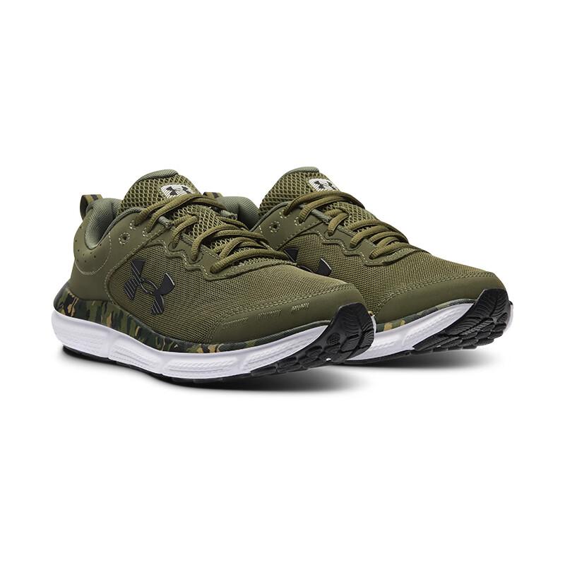 Under Armour Charged Assert 10 Marine OD Green Camo Unisex Sneakers Black 3027036-300