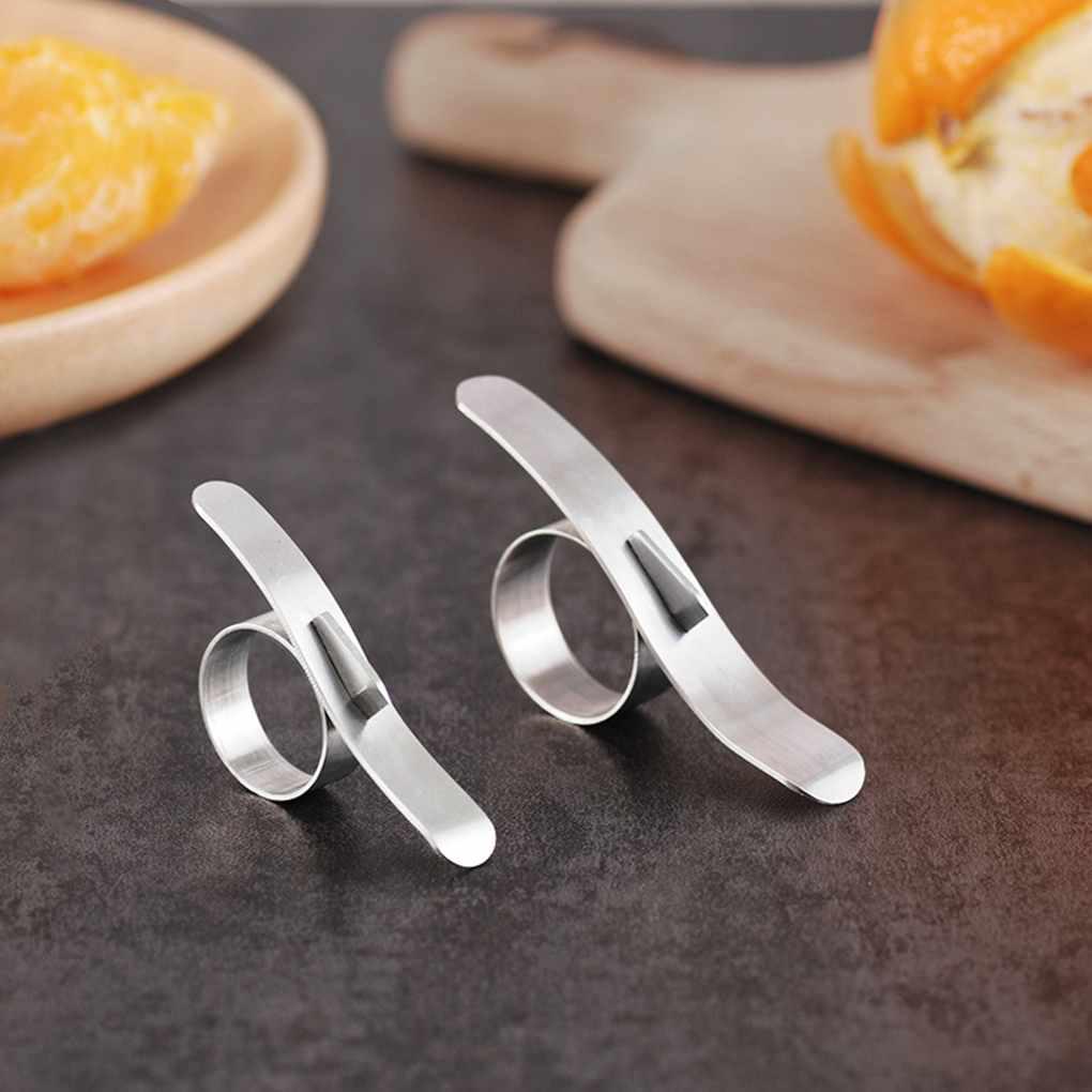 2PCS/SET Stainless Steel Orange Peeler Easy Open Lemon Cutter Citrus Parer Fruit Vegetable Tools