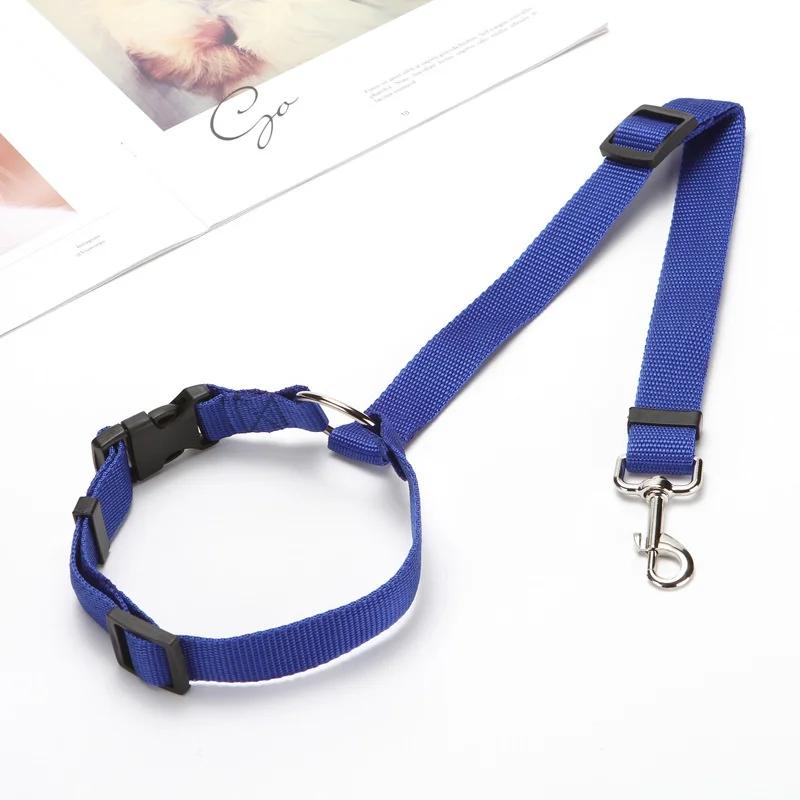 Solid 2-in-1 Pet Car Seat Belt Lead Leash BackSeat Safety Adjustable Harness for Kitten Dogs Collar Accessories Baby Car Seat