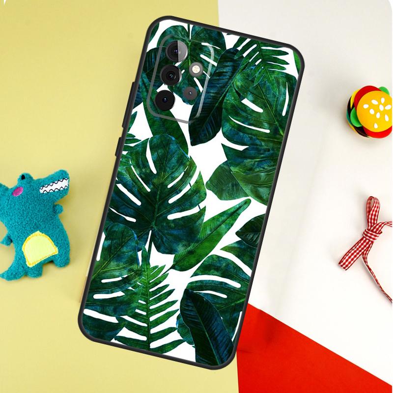 Тропические листья Монстеры для Samsung Galaxy A05 A06 A16 A54 A34 A14 A55 A35 A15 A53 A33 A13 A22 A32 A52 Чехол для телефона