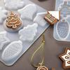 Christmas Series Bell Snowflake Elk Pendant Keychain Silicone Mold Uv Epoxy Resin Moulds Making DIY Pendants Accessories Molds