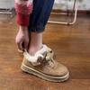 Спортивные хлопковые туфли на платформе короткие ботинки нескользящие теплые зимние ботинки женские зимние бархатные утолщенные теплые универсальные туфли-хлебцы женские