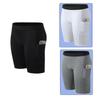Men's High Elastic Compression Shorts with Pockets - Quick-Drying Athletic Base Layer for Running and Basketball