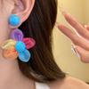 Raffia Dangle Earrings Sunflower Flower Ear Drop Elegant Wood Drop Earrings  Holiday