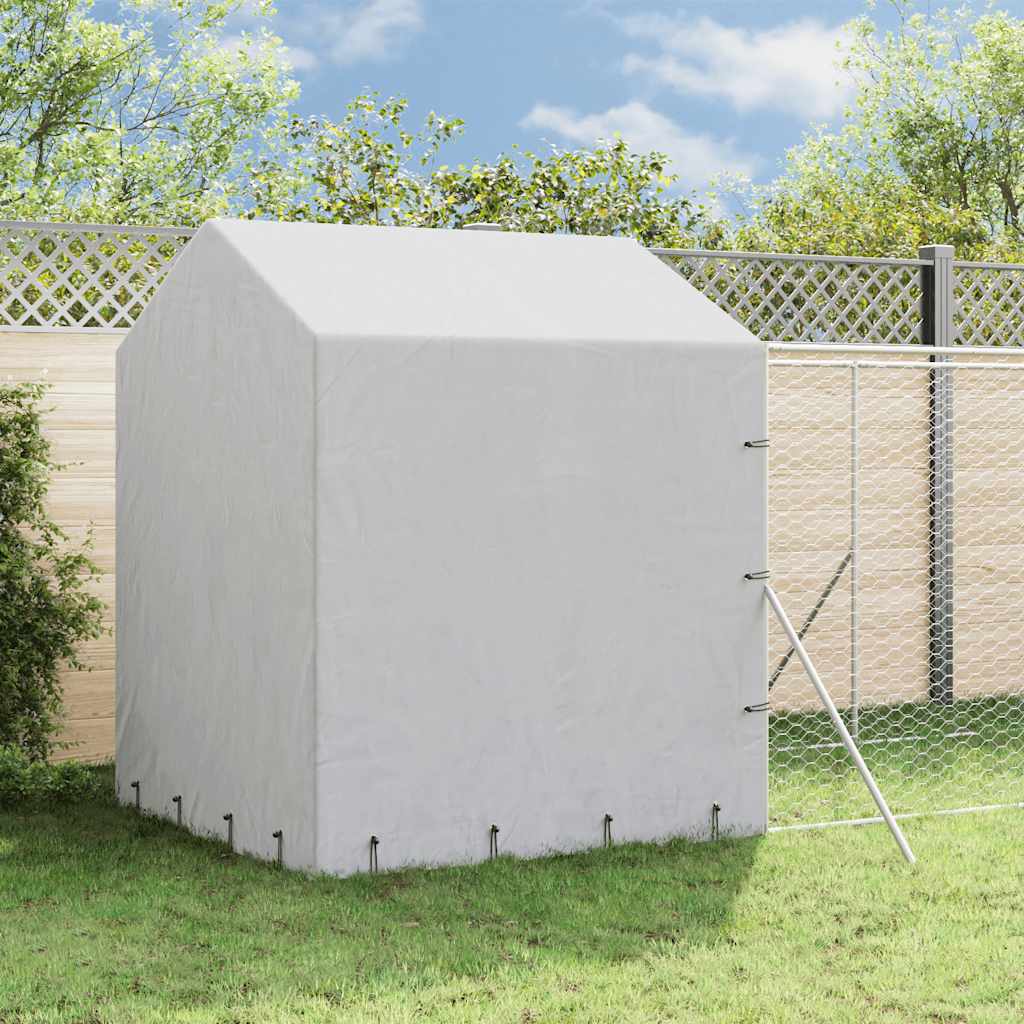 Vidaxl Kojec Dla Psa, Z Dachem, Srebrny, 2X6X2,5 M, Stal Galwanizowana
