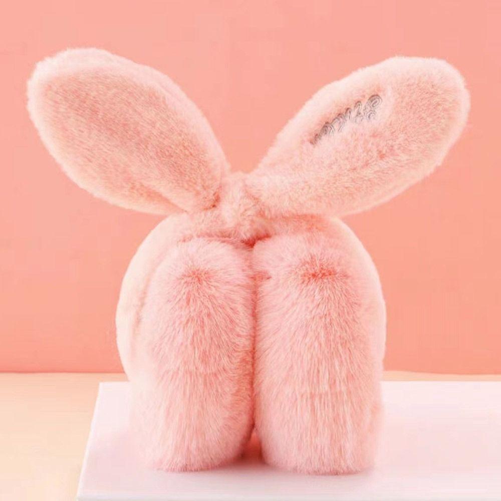 Fluffy Plush Earmuffs Foldable Ear Warmer Winter Earflaps  for Men Women