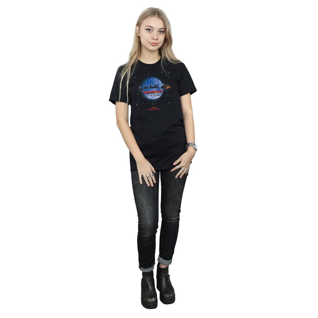National Lampoon´s Christmas Vacation Womens/Ladies Burned Out Cotton Boyfriend T-Shirt