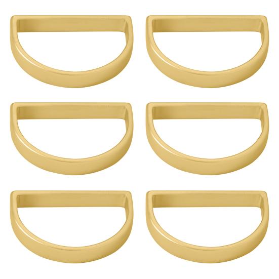 6 шт. кольца для салфеток уникальный полукруглый дизайн сплошной цвет простой стиль элегантные гладкие кольца для салфеток