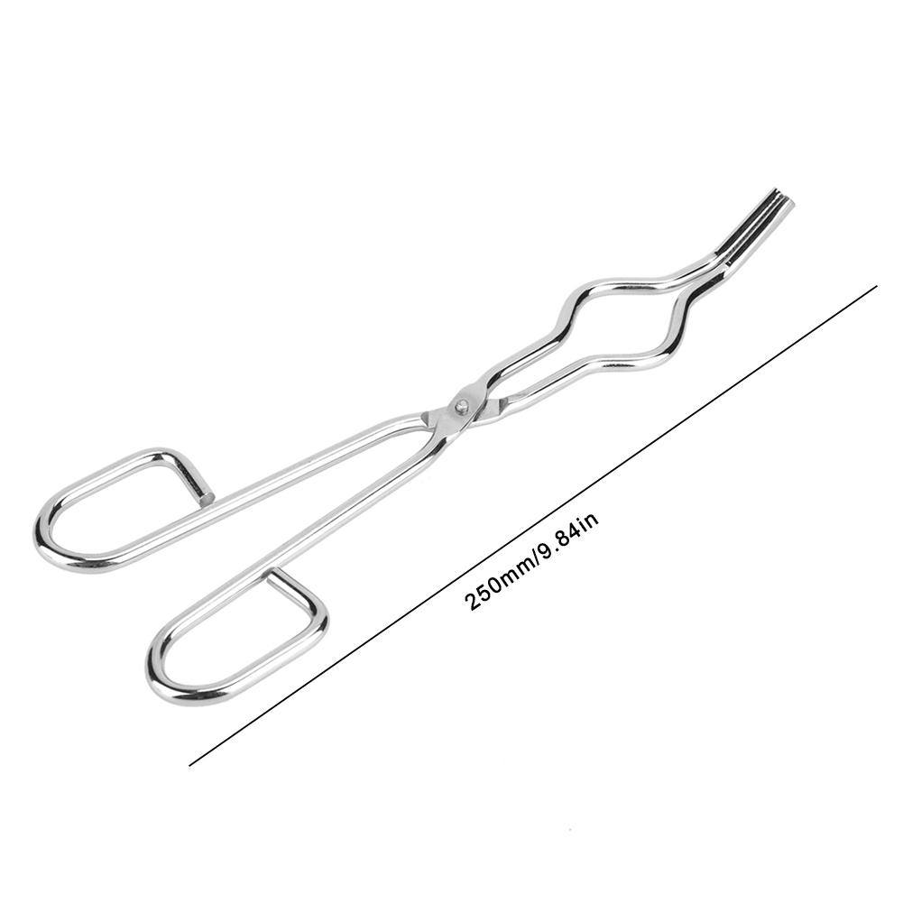 Stainless Steel Crucible Forceps Clamp Beaker Holder with Aircraft Class Rivet(250mm9.84in)