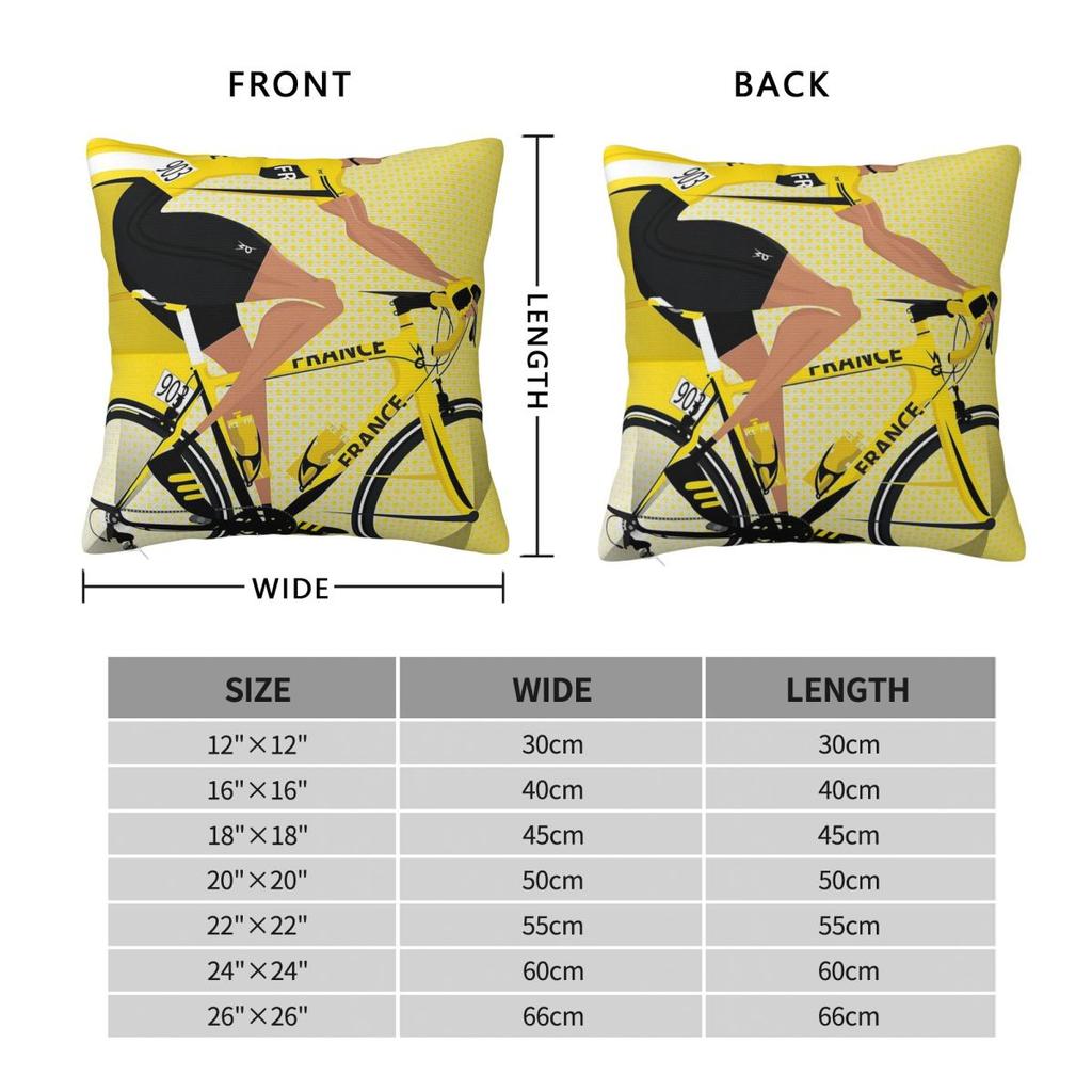 France Yellow Jersey Pillowcase Polyester Linen Velvet Creative Zip Decor Throw Pillow Case Sofa Cushion Cover