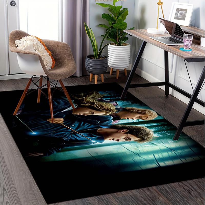 Harry Potter and the Deathly Hallows Part 2 Poster Print Office Mat Home Decor Office Desk Chair Rugs Chair Carpet for office Chair Mat Gift