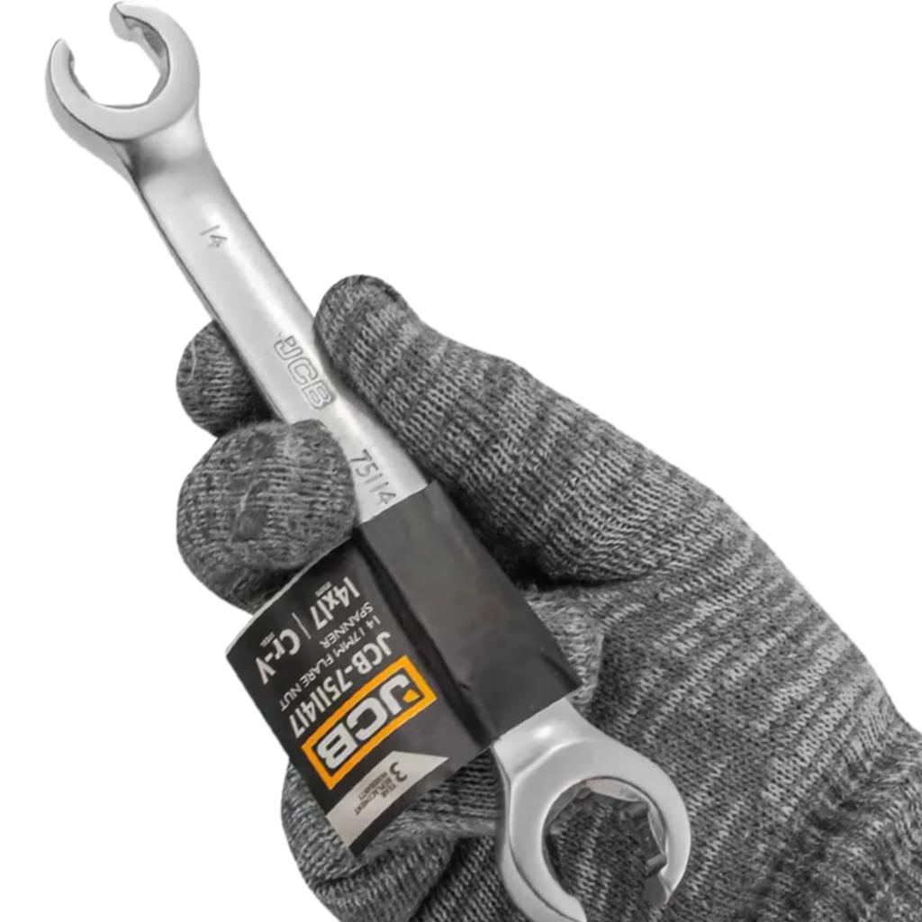 JCB 14x17mm split ring spanner 2-sided Cr-V 6-point