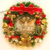 Рождественский венок кольцо из ротанга: 50/60/80СМ Подвеска на дверь и 2,7М Ротанговая гирлянда для украшения дерева/окна