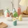 Mini Ceramic Flower Vase Modern Colorful Hydroponic Plant Bottle Flower Arrangement Pot Nordic Home Desktop Ornament Decoration