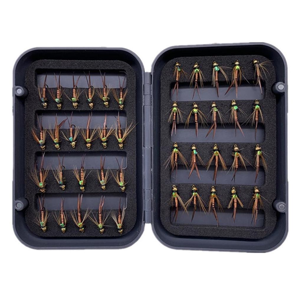 25 шт./кор. латунная головка-бусина, быстро тонущая муха-нимфа, медная приманка для ловли форели John Mayfly Stonefly