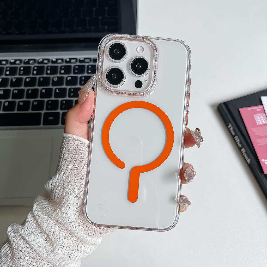 Simple and Transparent Suitable for Apple 16promax Magnetic Phone Case IPhone 15 Disassembly Lens 14 Anti Fall Protection