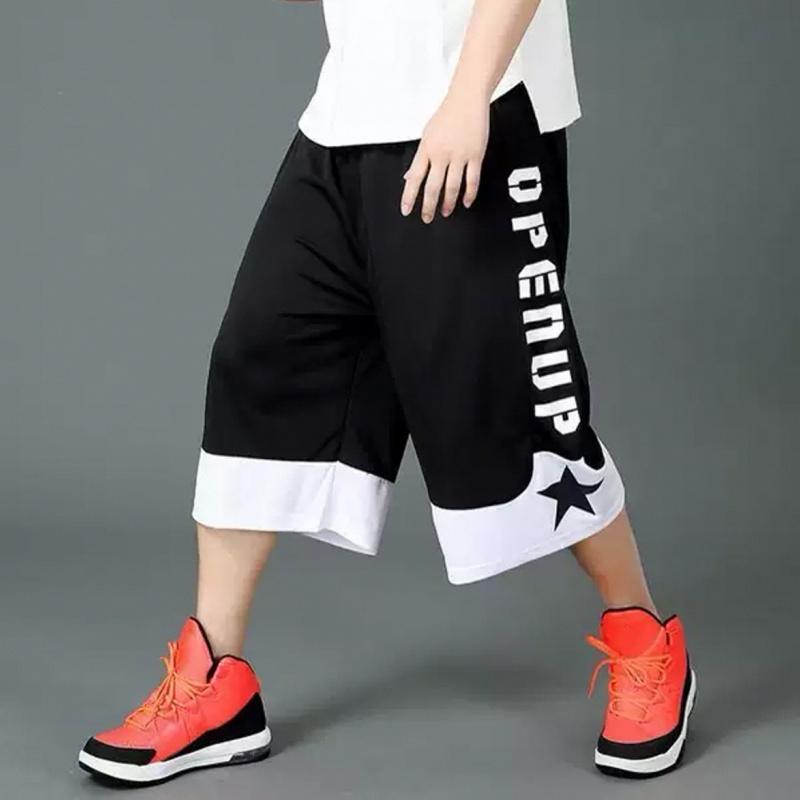 Мужские летние баскетбольные шорты, свободные спортивные шорты большого размера, повседневные дышащие пляжные брюки