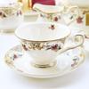 European Style Coffee Cup and Plate Two-piece Set of Flowers Luxury Ceramic Cup Water Cup Afternoon Tea Milk Cup