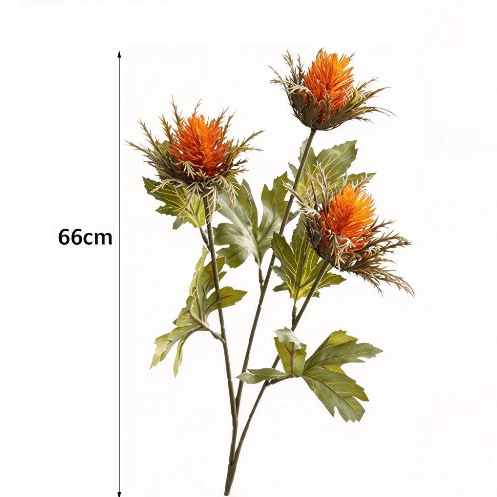 Green Plants Faux Thistle Plants Single Branch Simulated Flower Branches Home Decor