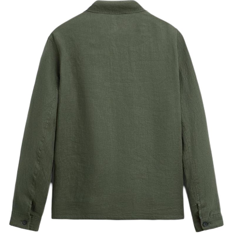 Zara Однотонная свободная повседневная рубашка, мужская куртка цвета хаки 5070033-505