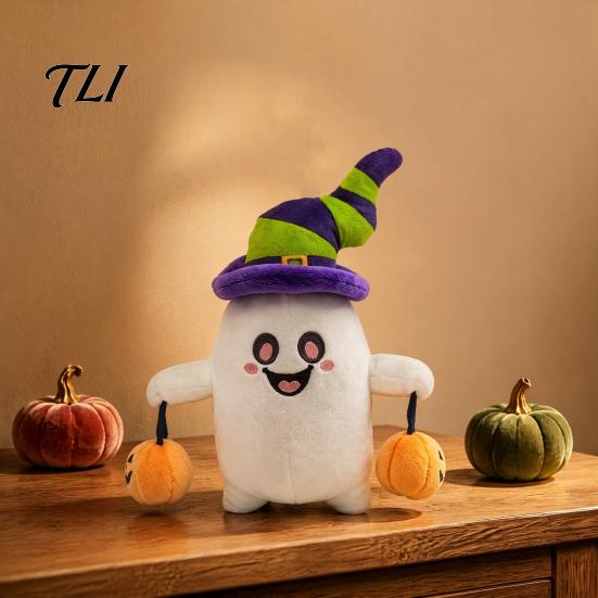 Decorative Ghost for Window Halloween Plush Keychain, Cute Spooky Stuffed Toy Pendant Backpack Soft Skin Friendly Keys, Mini Doll Bag
